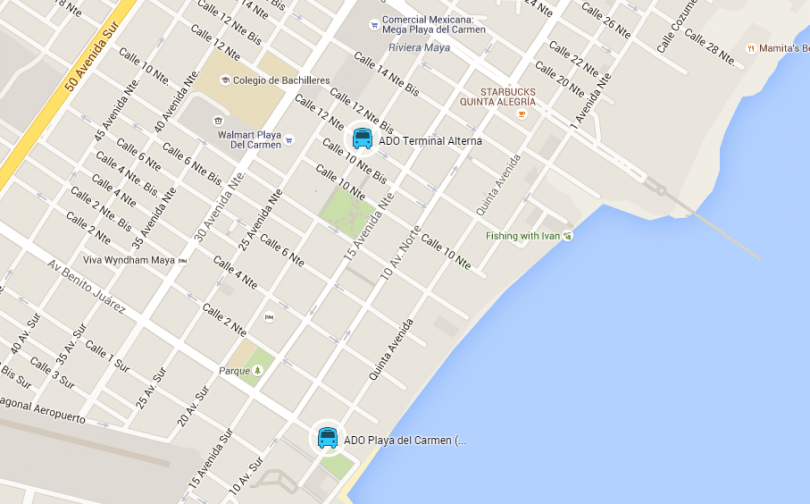 卡门海滩ADO车站地图