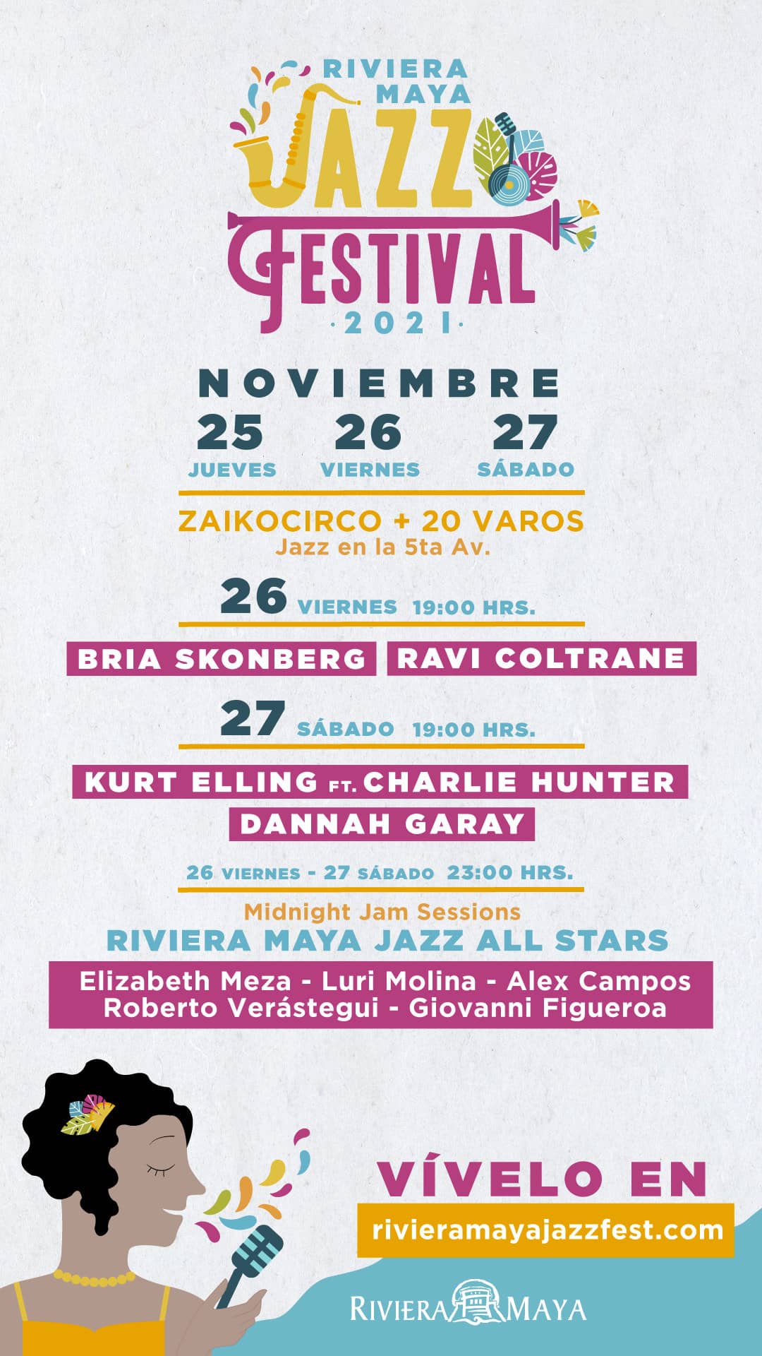 Riviera Maya Jazz Festival 2021 Poster