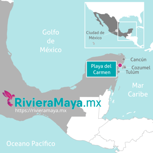 Mapa de ubicación de Playa del Carmen