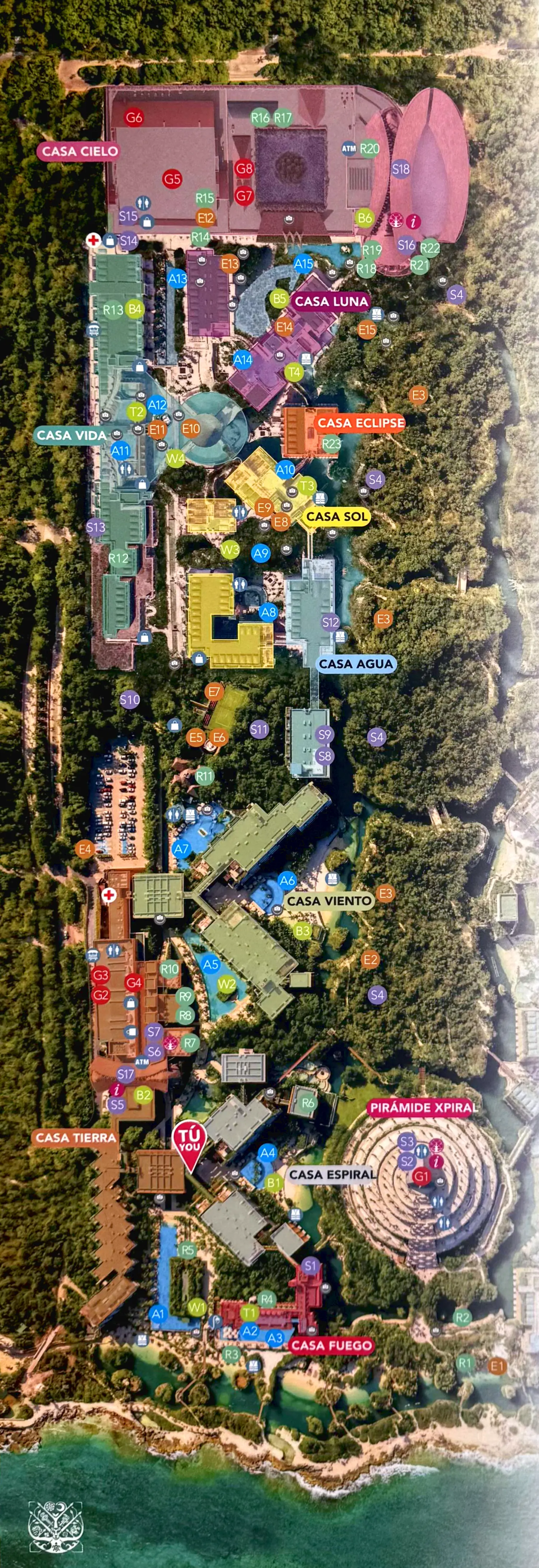 Mappa interattiva dell'Hotel Xcaret México